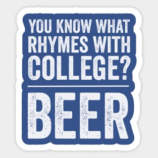 Funny College Sticker